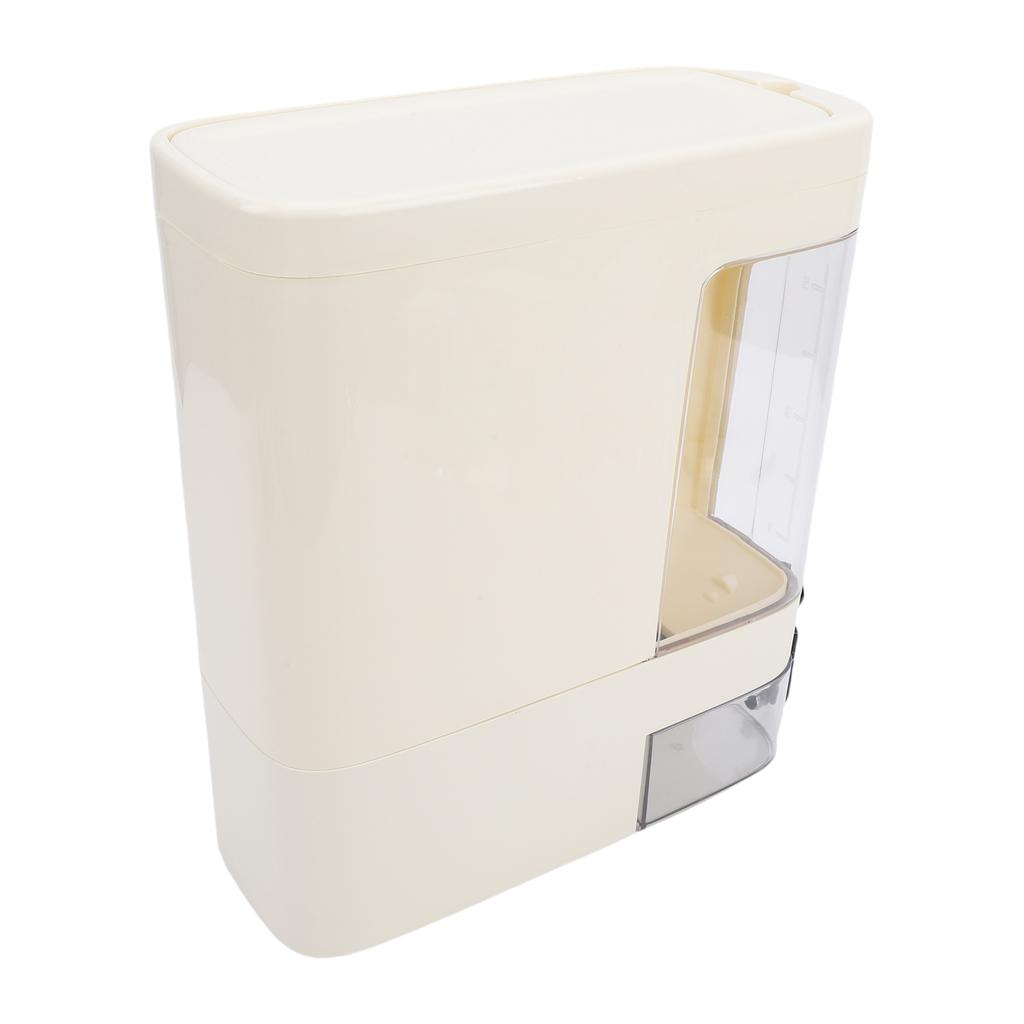 Rice Dispenser Press Type Humidity Proof Slim Rice Storage Container with Cup for Cereal Grain