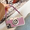Retro electroplated camera for iPhone16Pro max mobile phone case Apple 15 new 14/13 leather pattern portable