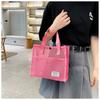 Portable Large Capacity Women's Bag Solid Color Breathable Women's Handle Bag Mesh Beach Bag Shopping Top-Handle Bags