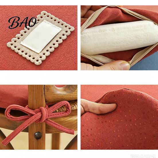 Warm Seat Pad for Household Chairs Memory Foam Chair Cushion, Thickened Dining with Straps, Soft Cushion Daily Use Non-Slip Backing, Washable