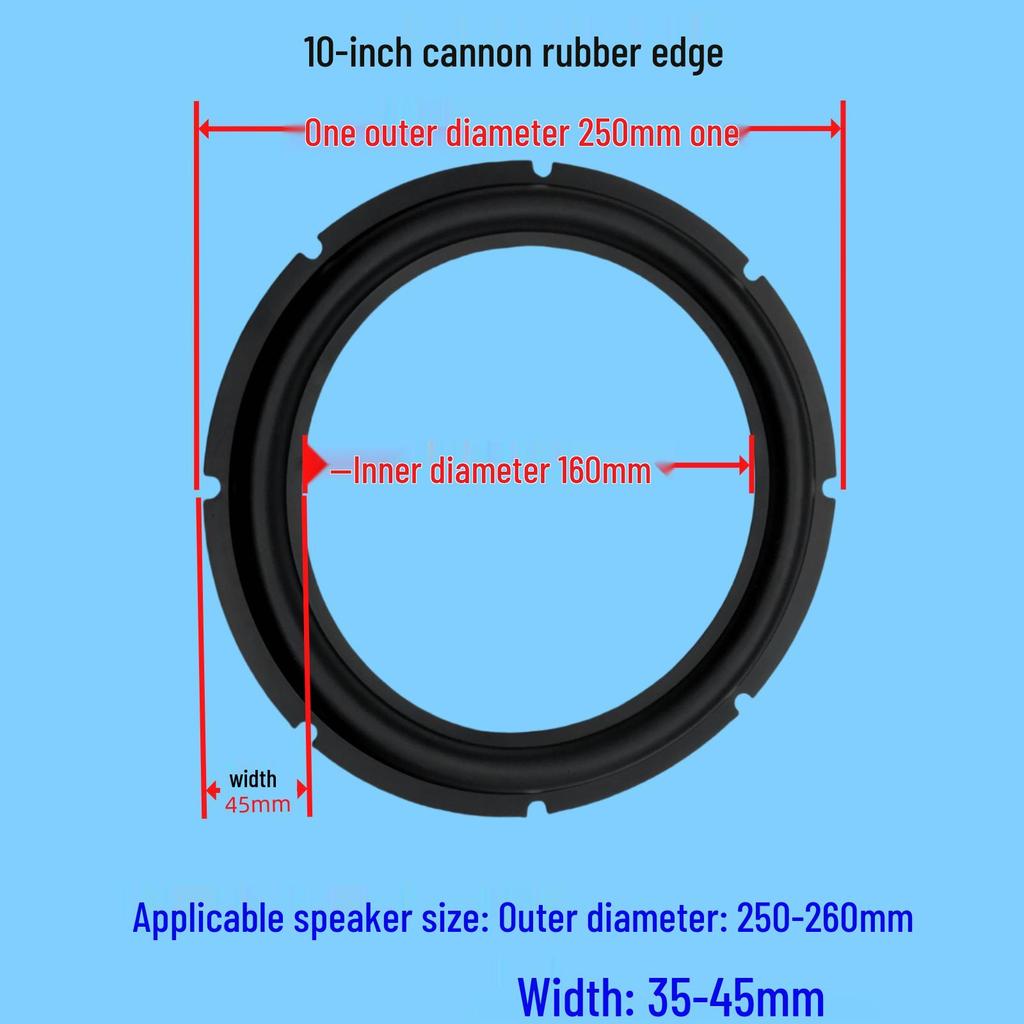 Rubber Edge Rings for Speakers: 6.5, 8, 10, 12 Inch