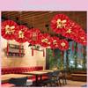 Colorful Chinese New Year Paper Fan Flower Wall Decor For Holiday Background And Festivities