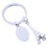 Paris Eiffel Tower Badminton Racket Keychain - Creative French Gift