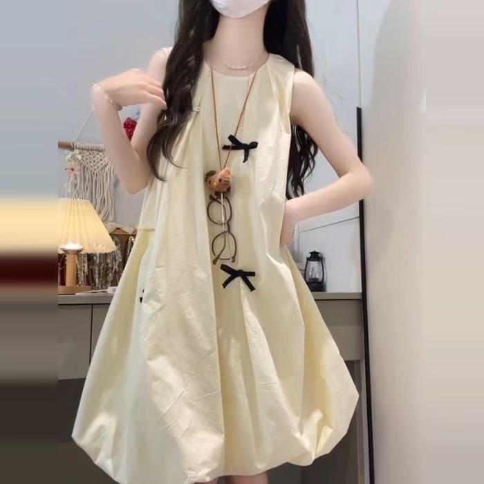 

Yellow Sleeveless Spaghetti Strap A-line Mini Dress - Summer 2026 Style 2XL