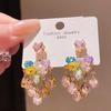 Silver Needle Diamond Tassel Drop Earrings: Elegant, Fashionable, Statement Design