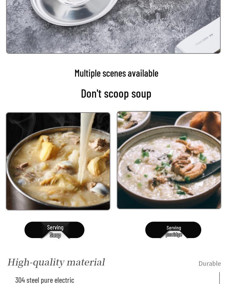 Stainless Steel Double Boiler with Lid - Steamed Egg & Baby Food Bowl