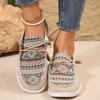 New Outdoor Comfortable Ethnic Style Printed Casual Large Women's Casual Single Shoes Buddha Beads Women's Casual Shoes