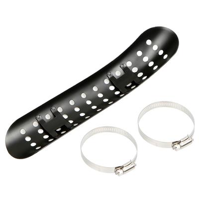 1 Set Universal Motorcycle Exhaust Pipe Curved Heat Shield Muffler Pipe Anti-Hot Decor Guard Protector for Harley Custom Chopper