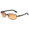 Zeque Polarized Sunglasses Matte Black with Luster Orange Feiz'57 F-2007