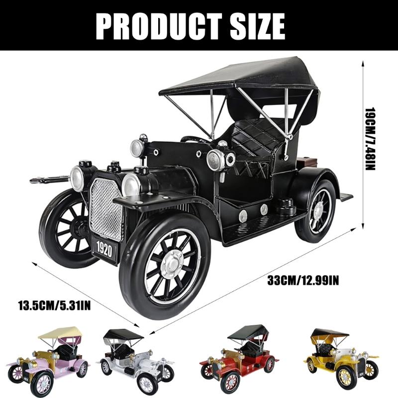 Time Honored Iron Car Model Decoration With Traditional and Farmhouse Styles Desktop Vehicle Figurine Ornament