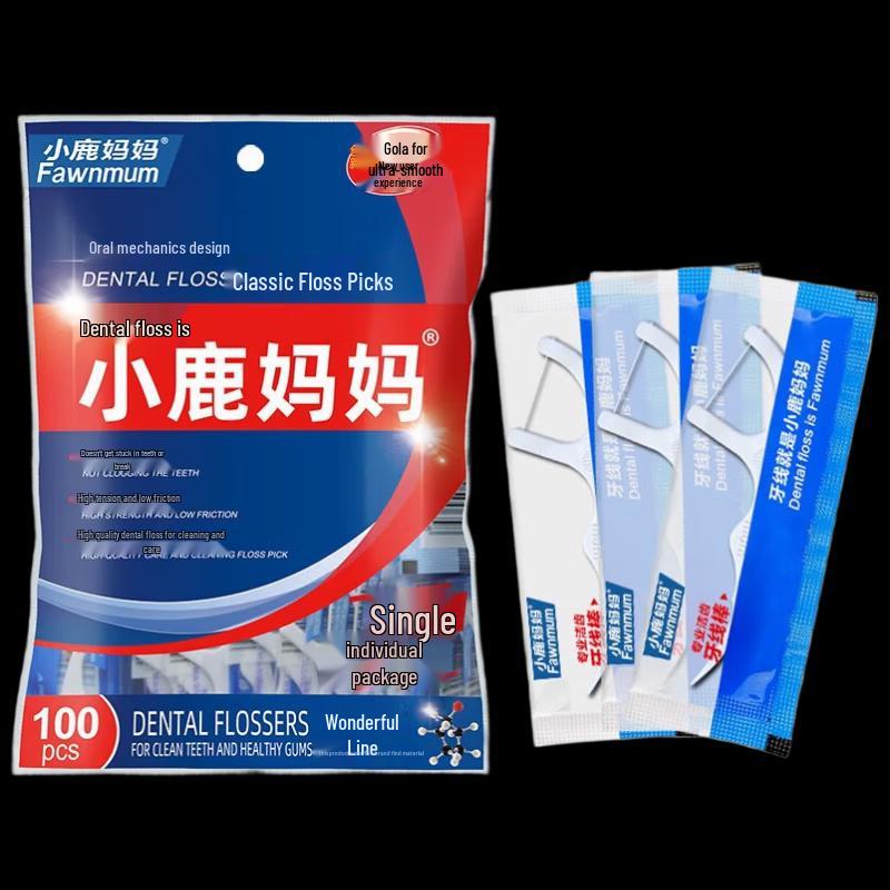 Deer Mother High-Fine Disposable Dental Floss Picks