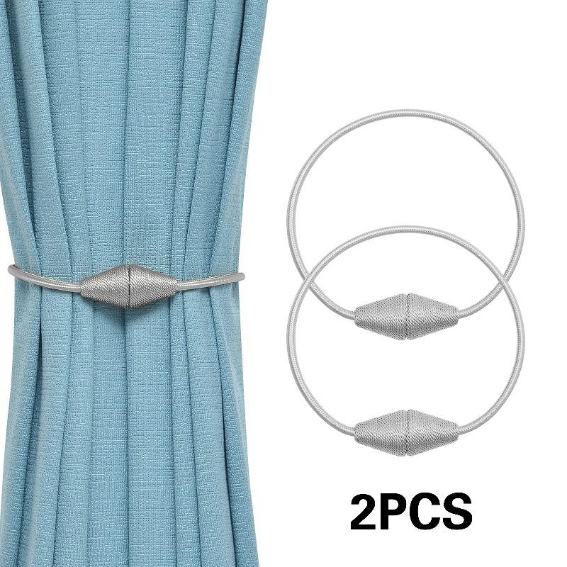 2pcs European Style Conical Shaped Strong Magnetic Curtain Tiebacks for Thin or Heavy Curtains, Suitable for Home, Living Room