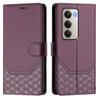For Xiaomi Redmi 15 5G Case Imprinted Honeycomb RFID Blocking Leather Phone Cover with Strap