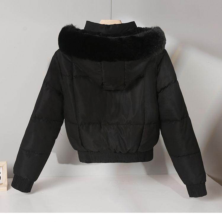 New Style Small Winter Velvet Thickened Fashionable Cotton-padded Jacket Short Cotton-padded Jacket for Girls Korean Style Jacket