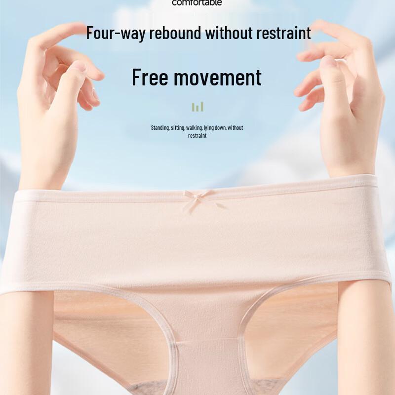 Dushi Liren Women's Anti-Bacterial Mid-Low Waist 100% Cotton Crotch Briefs