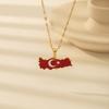 Hot Selling Creative World Maps Venezuela Dominican Paraguay National Flags Stainless Steel Jewelry Necklace Pendant