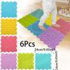 6pcs Vibrant Sensory Bath Mats for Kids and Adults Non Slip, Interlocking Square Floor Mats with Massage Design, Indoor Shower and Bathroom Mat,