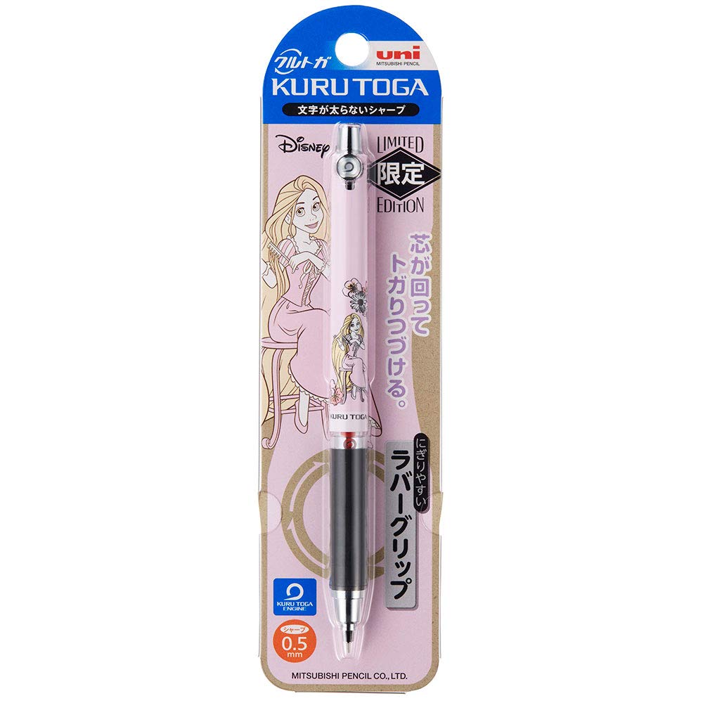 Mitsubishi Pencil Kurutoga Rubber Grip Model Disney Rapunzel Hair