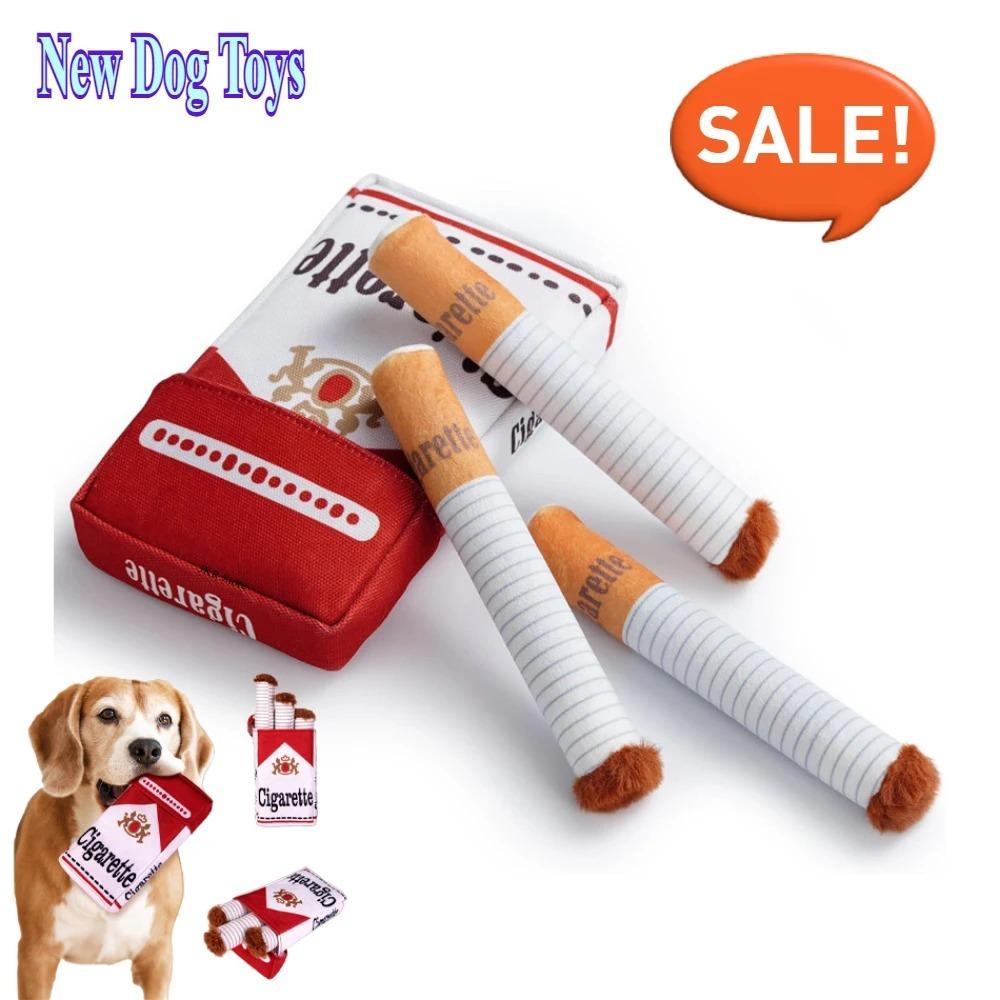 Funny Interactive Plush Dog Toys, Creative Cigarette Design Giggling Chew Toy, For All Sized Dogs Playing & Teething, Pet Gift