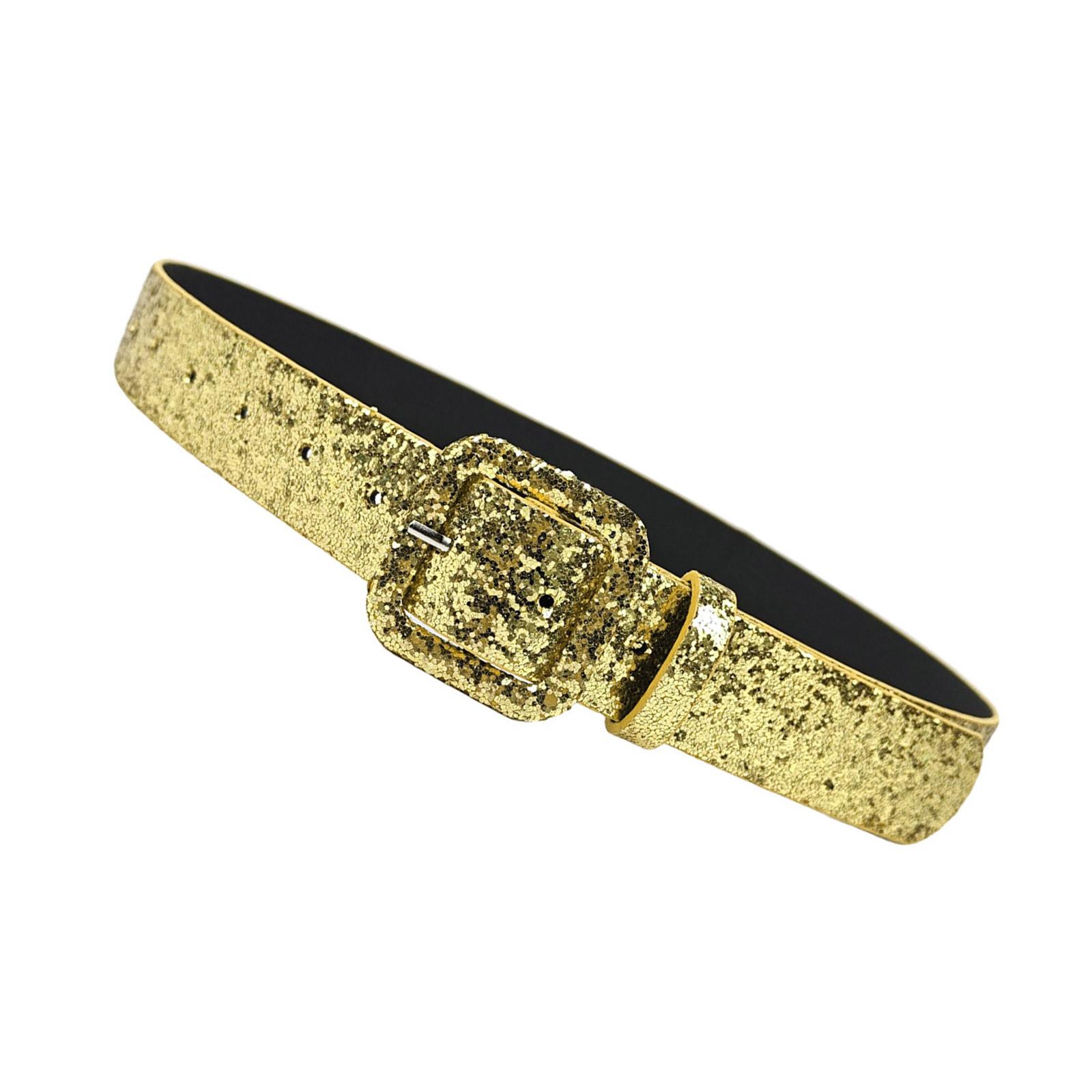 

Пояс с пайетками Декоративный пояс для женщин Модный аксессуар для талии для вечеринок и торжеств золотой