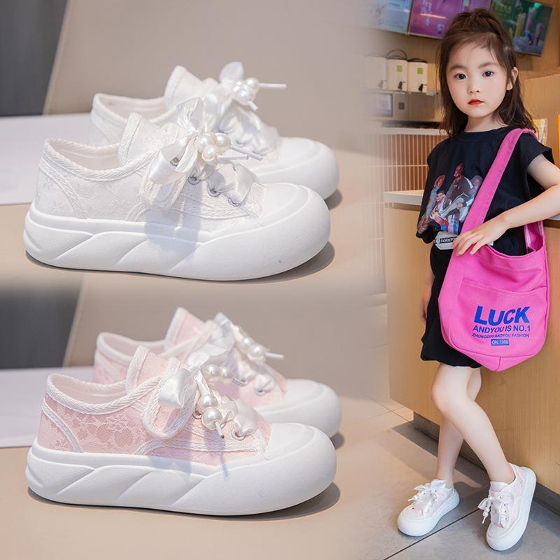 Children's canvas shoes breathable summer new student single shoes boys casual sports shoes girls soft bottom low-top classmates