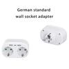 Multifunction Wall Plugs Adapters Convert German/French Outlet to 2 EU Socket with USB Port Electrical Converter Tool