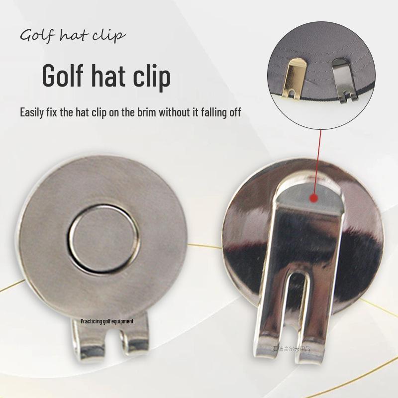 Rustproof Golf Hat Clip with Detachable Ball Marker - Durable Zinc Alloy Accessory