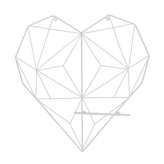 

Home Cafe Heart Wall Hanging Clips Cords Photos Storage Rack Shelf Holder Decor