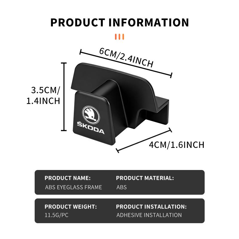 For Skoda Multifunctional Clip Card Holder Car Sun Visor Glasses Clip Accessorie octavia a5 a4 mk1 2 fabia superb rapid mk3 yeti fxdj44