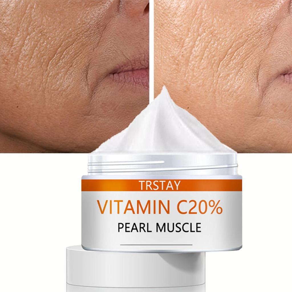 Krém na obličej s obsahem vitamínu C, antioxidant. Hydratační esenční krém proti stárnutí, rozjasnění a bělení