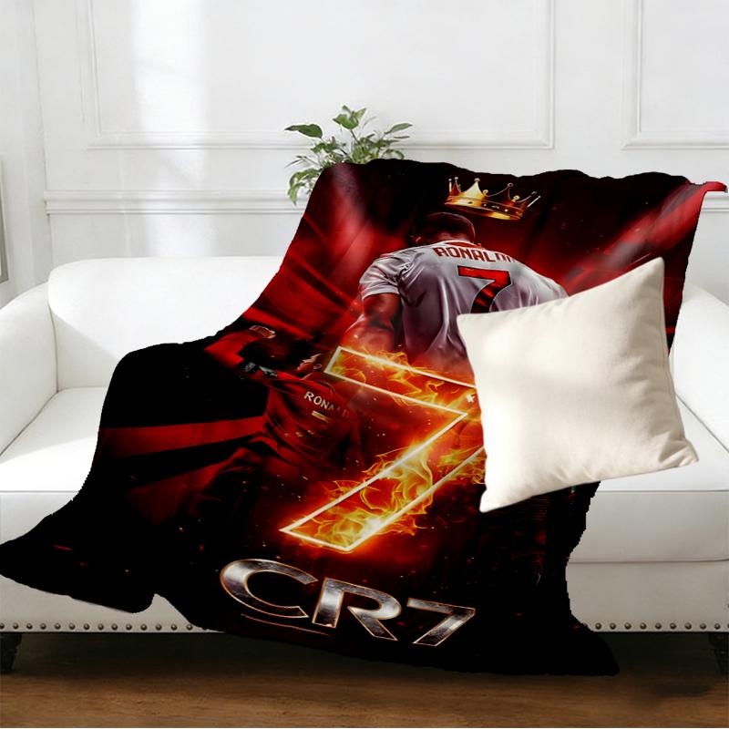 Cristiano Ronaldo Print Blanket - Soft & Comfortable, for Bedroom, Travel, Sofa, Home Decoration - Birthday Christmas Gift for Friend