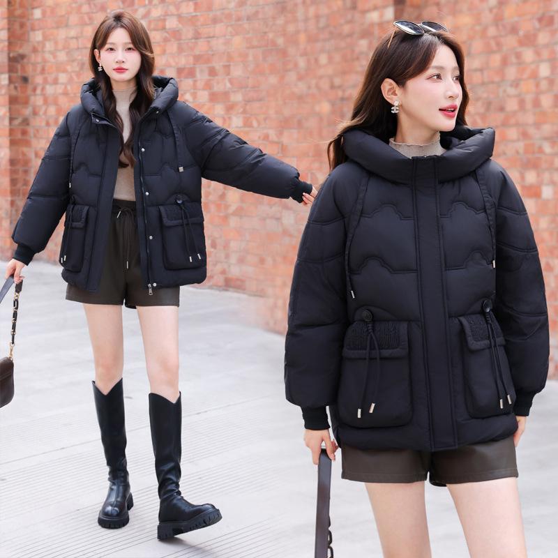 Cotton Coat for Women In Winter New Korean Style Down Cotton Coat for Women Short Fashionable Glossy Student Bread Coat for Women