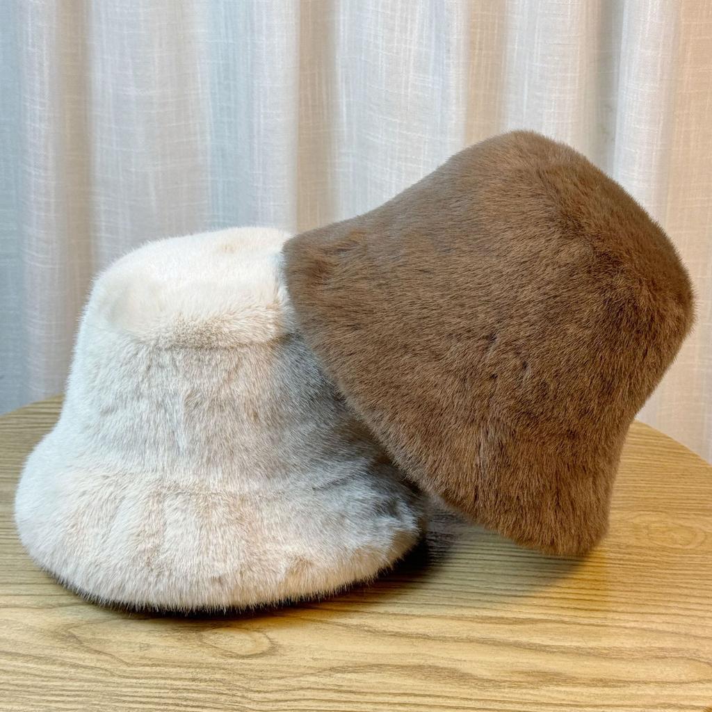Hat Girls Winter New Thickened Warm Ear Protector Basin Hat Plush Bucket Hat