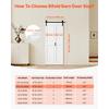 SucceBuy Bifold Barn Door 24/36/46/60/72 in x 84 in Sliding Closet Doors Header Board and Hardware Kit Included Panel Waterproof