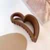 Korean Crab Hair Clip Women Love Pattern Hair Clip Colorful Solid Color Hollow Out Plastic Hair Claw Girls Hair Accessories New