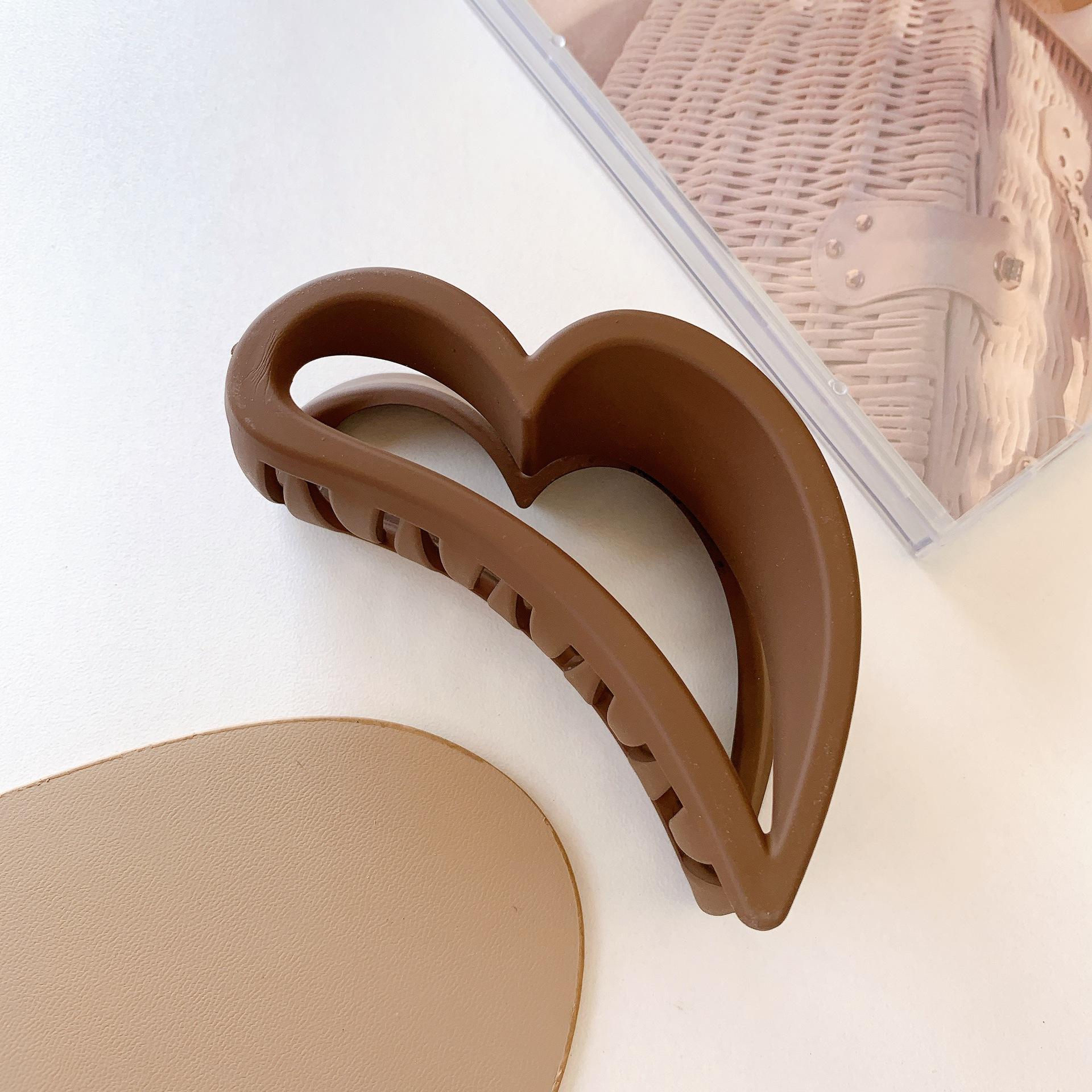 

Корейская заколка для волос «краб» Женская заколка для волос с узором «любовь» Разноцветная однотонная полая пластиковая заколка-краб Аксессуары для волос для девочек Новинка