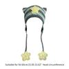 Girl Cartoon Kitten Ear Striped Knit Beanie Hat Y2K Star Party Hat Photo Props Hot Girl Cute Slouchy Knitting Hat