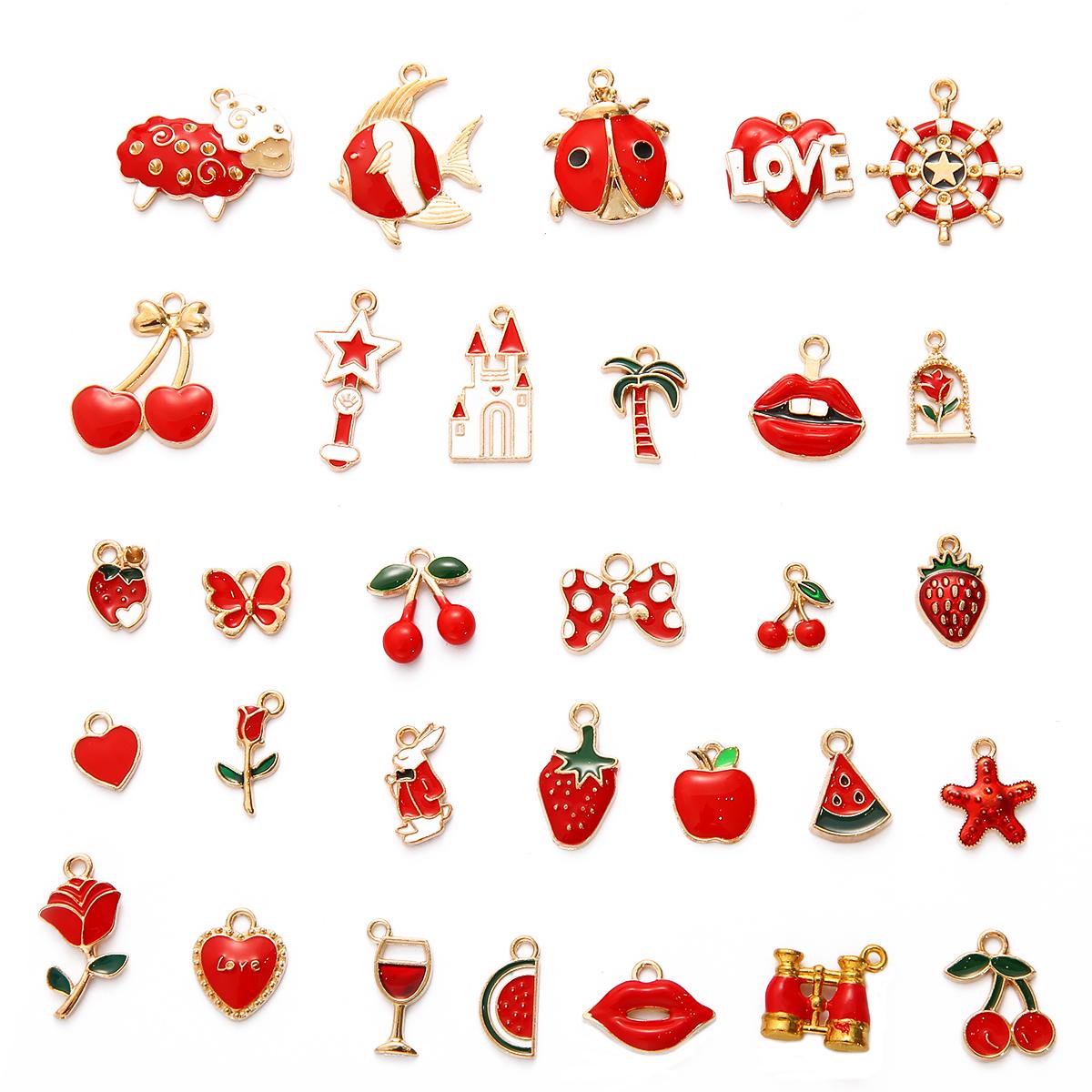 

10 шт., металлические эмалированные подвески, подвески для женщин и детей, ожерелье, браслет, аксессуары для самостоятельного изготовления ювелирных изделий 06