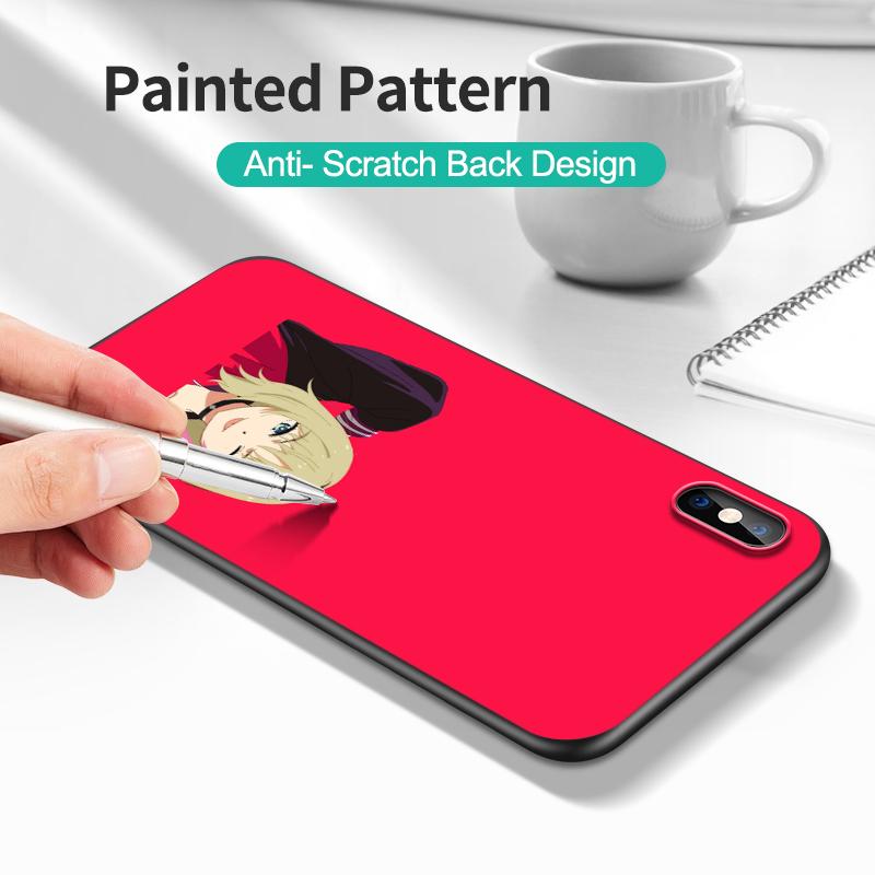 Black tpu Case For Samsung galaxy A6 A8 A9 2018 plus rika wonder egg kawai