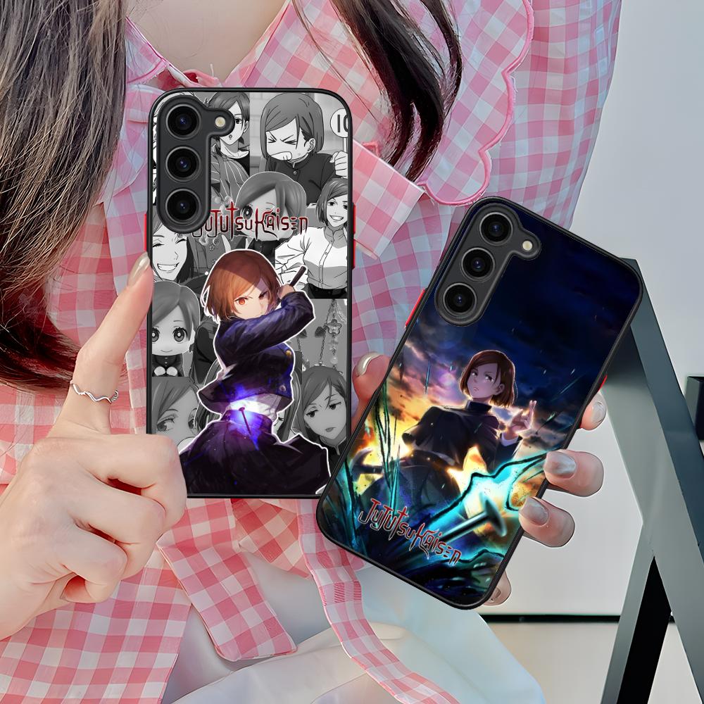 Jujutsu Kaisen Nobara Silicone Mobile Phone Case for Samsung Galaxy S26 S25 S24 S23 S22 S21 Plus FE Ultra Colorful Cover