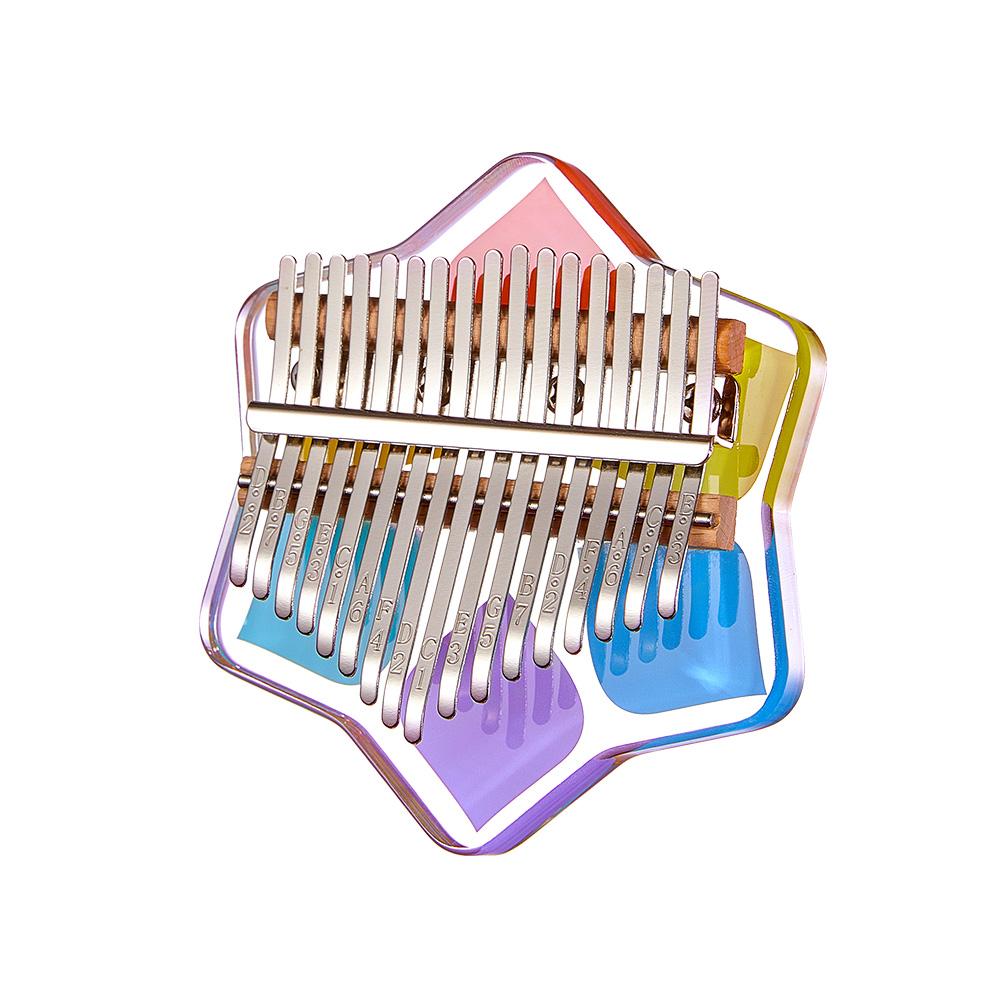 Kalimba Mini Thumb Piano 17 tangenter bærbart musikkinstrument tegneserie Søt Kalimba Thumb Piano Music