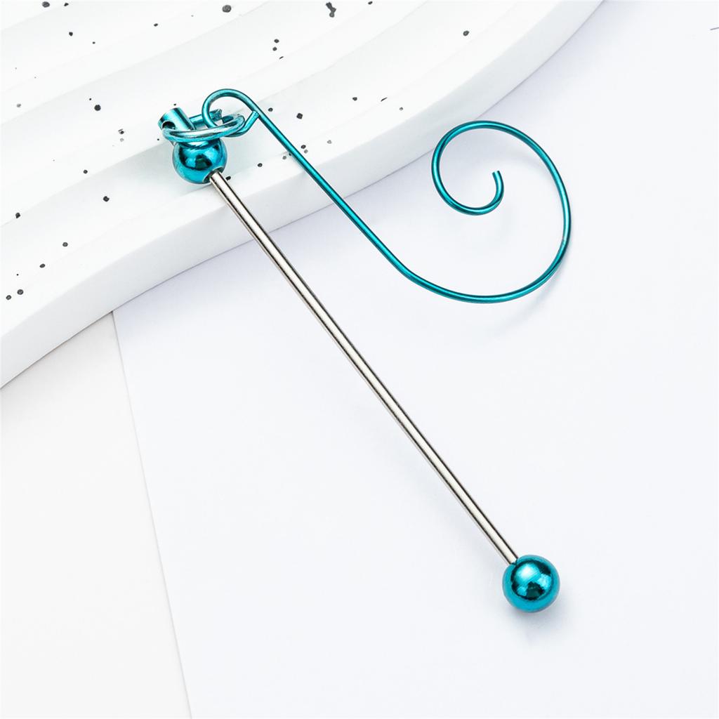 5 Pieces Colorful Metal Hanging Hooks for Christmas Ornament and Craft Projects Beadable Hangers Jewelry Accessories