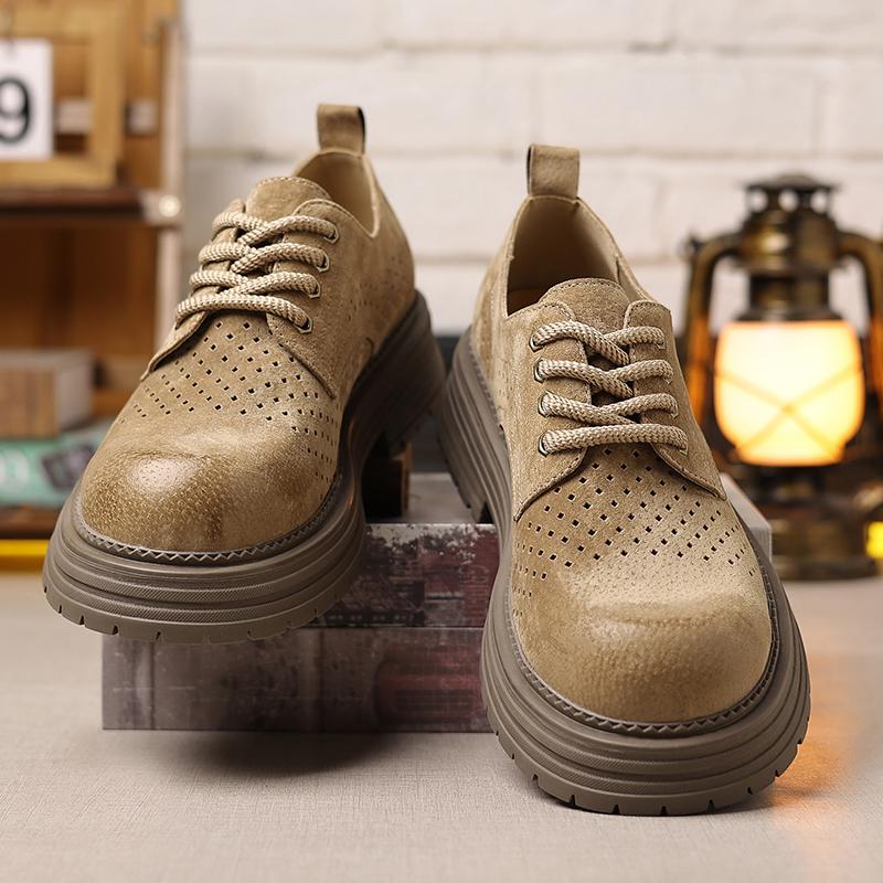 Fashion Breathable Male Casual Leather Shoes Thick Bottom Business Flats Men Fashion Walking Shoes Tenis Masculino Oxford Shoes Sneakers