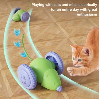Electric Mouse Cat Toy Motion Activated Automatic Moving Mouse Interactive USB Rechargeable Mouse Toy for Cat Hunting Instinct Anxiety Relief
