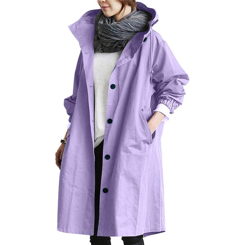 Lässiger Stil Windbreaker Damen Mittellang Kleines Temperament Taille Langarmjacke