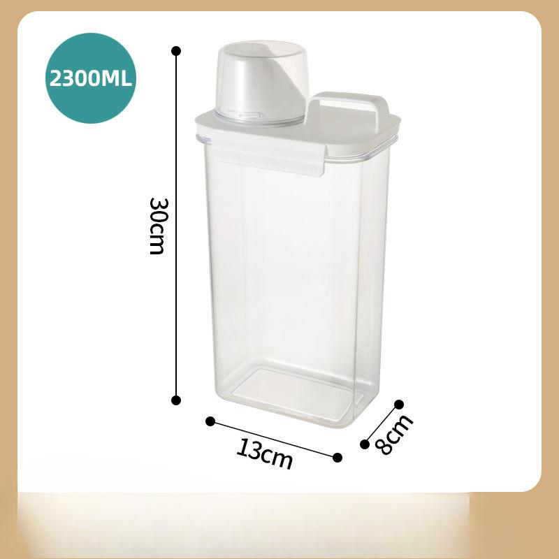 Wäschepulver Aufbewahrungsbox Versiegelt Messbecher mit Skala Aufbewahrungsbehälter Portionierflasche Eimer zur Aufbewahrung von Flüssigwaschmittel