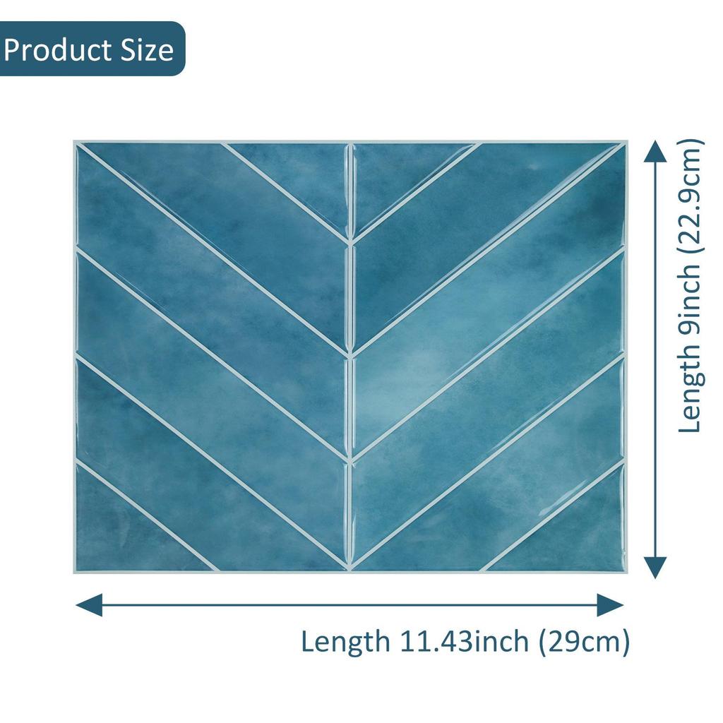 V-Shaped Waterproof Oil-Proof Self-Adhesive Decorative Wall Sticker for Home Beautification