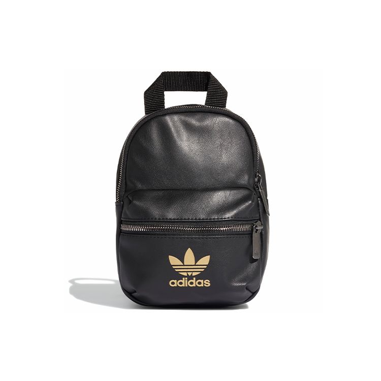 Adidas Originals Mini Backpack With Small Logo Women Backpacks Black Gold FL9629 Mini