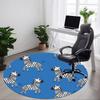1pc Zebra Circle Office Round Area Rug, Indoor Mat Suitable For Office, Under Office Chairs Bedroom Living Room Home Decor, Room Deco