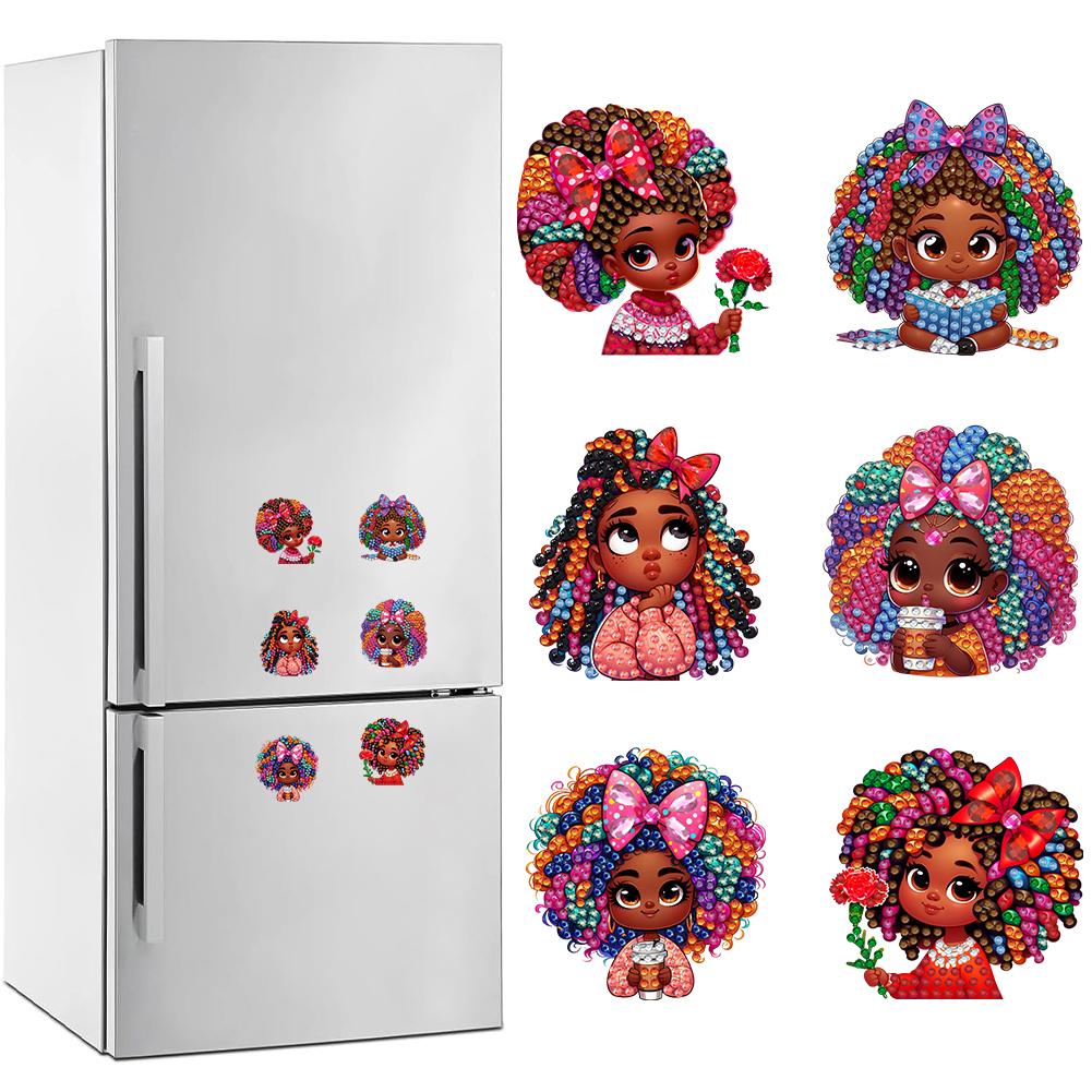 6Pcs Acrylic Special Shape Turkey Fridge Stickers Diamond Art Fridge Magnet Diamond Art Magnets Decals for DIY Crafts Party Gift